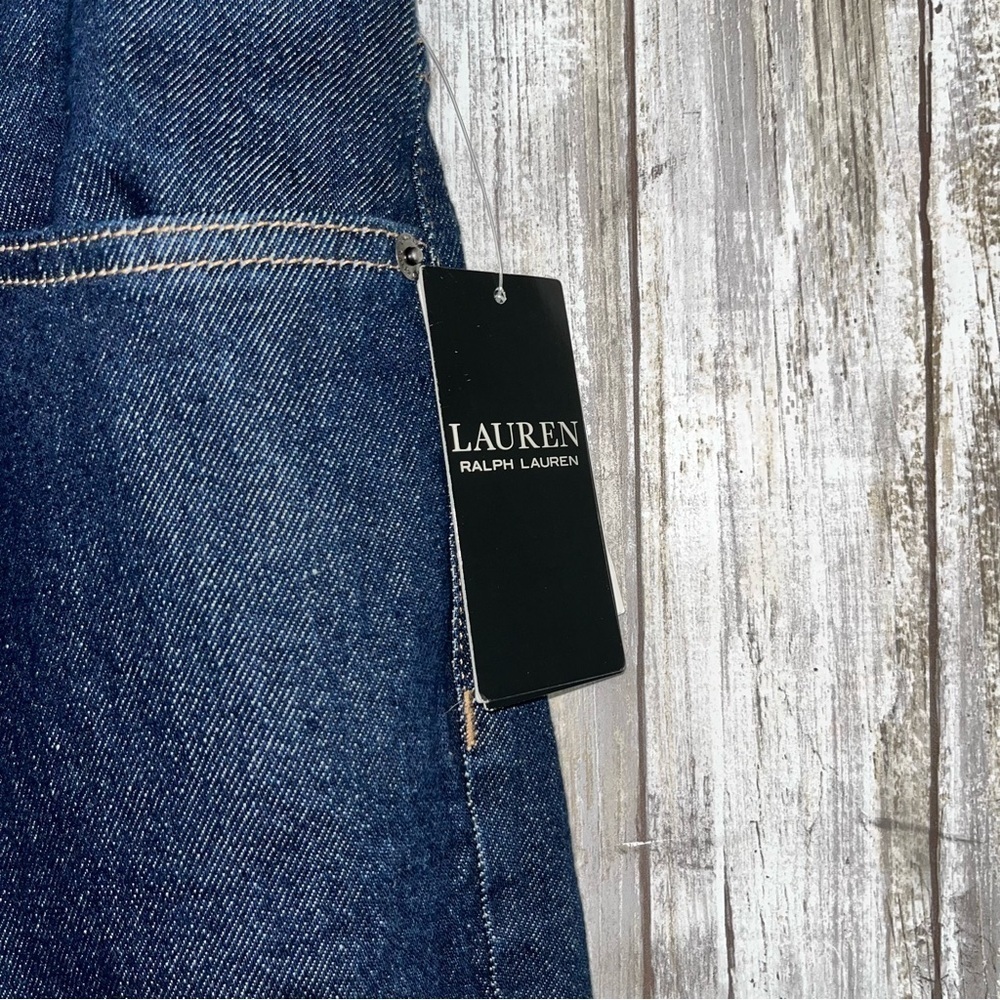 NWT Lauren Ralph Lauren Dark Wash Bootcut Jeans Size 12 Stretch - Picture 3 of 5